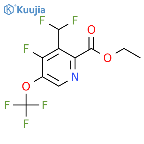 Ethyl 3-(difluoromethyl)-4-fluoro-5-(trifluoromethoxy)pyridine-2-carboxylate structure