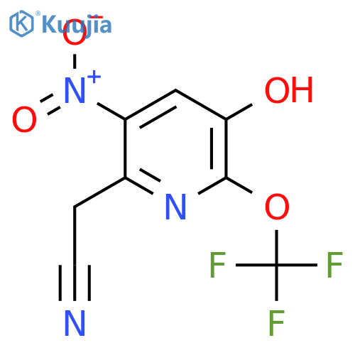 3-Hydroxy-5-nitro-2-(trifluoromethoxy)pyridine-6-acetonitrile structure