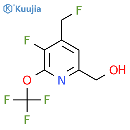 3-Fluoro-4-(fluoromethyl)-2-(trifluoromethoxy)pyridine-6-methanol structure