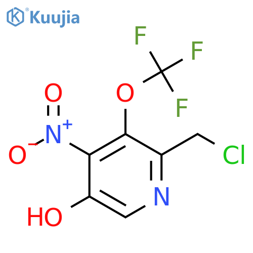 2-(Chloromethyl)-5-hydroxy-4-nitro-3-(trifluoromethoxy)pyridine structure