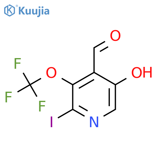 5-Hydroxy-2-iodo-3-(trifluoromethoxy)pyridine-4-carboxaldehyde structure