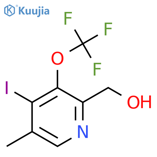 4-Iodo-5-methyl-3-(trifluoromethoxy)pyridine-2-methanol structure