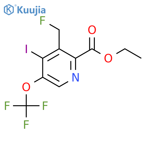 Ethyl 3-(fluoromethyl)-4-iodo-5-(trifluoromethoxy)pyridine-2-carboxylate structure