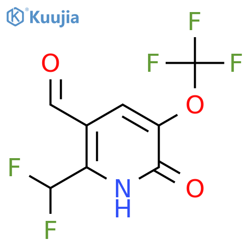 2-(Difluoromethyl)-6-hydroxy-5-(trifluoromethoxy)pyridine-3-carboxaldehyde structure