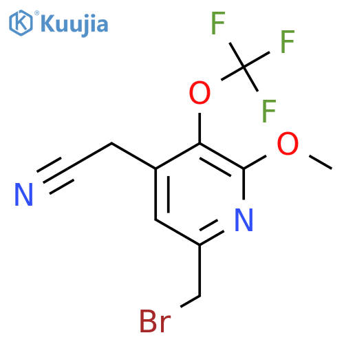 6-(Bromomethyl)-2-methoxy-3-(trifluoromethoxy)pyridine-4-acetonitrile structure