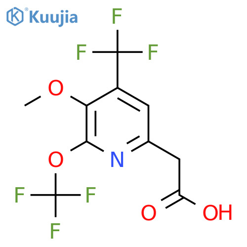 3-Methoxy-2-(trifluoromethoxy)-4-(trifluoromethyl)pyridine-6-acetic acid structure