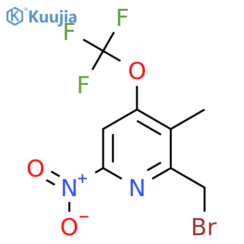 2-(Bromomethyl)-3-methyl-6-nitro-4-(trifluoromethoxy)pyridine structure