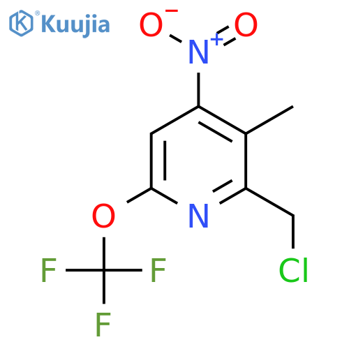 2-(Chloromethyl)-3-methyl-4-nitro-6-(trifluoromethoxy)pyridine structure