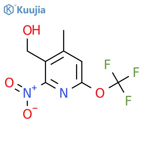 4-Methyl-2-nitro-6-(trifluoromethoxy)pyridine-3-methanol structure