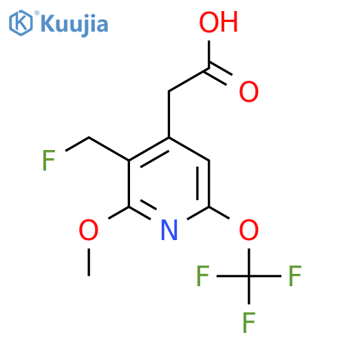 3-(Fluoromethyl)-2-methoxy-6-(trifluoromethoxy)pyridine-4-acetic acid structure