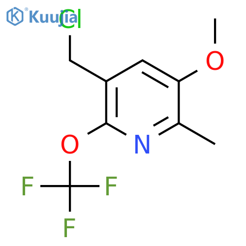 3-(Chloromethyl)-5-methoxy-6-methyl-2-(trifluoromethoxy)pyridine structure