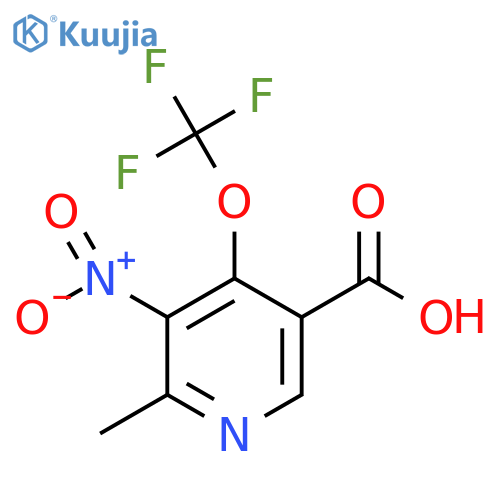2-Methyl-3-nitro-4-(trifluoromethoxy)pyridine-5-carboxylic acid structure
