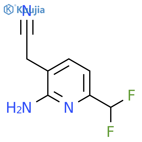 2-Amino-6-(difluoromethyl)pyridine-3-acetonitrile structure