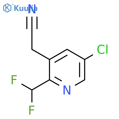 5-Chloro-2-(difluoromethyl)pyridine-3-acetonitrile structure