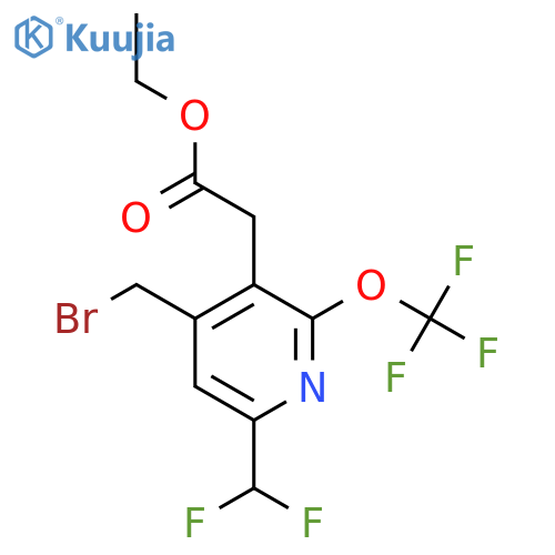 Ethyl 4-(bromomethyl)-6-(difluoromethyl)-2-(trifluoromethoxy)pyridine-3-acetate structure
