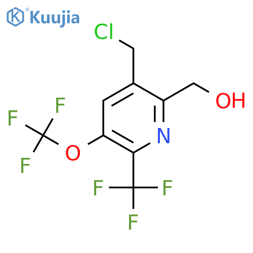3-(Chloromethyl)-5-(trifluoromethoxy)-6-(trifluoromethyl)pyridine-2-methanol structure