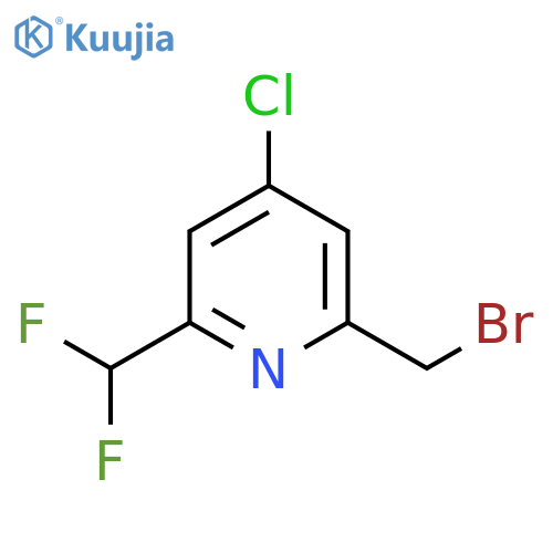 2-(Bromomethyl)-4-chloro-6-(difluoromethyl)pyridine structure