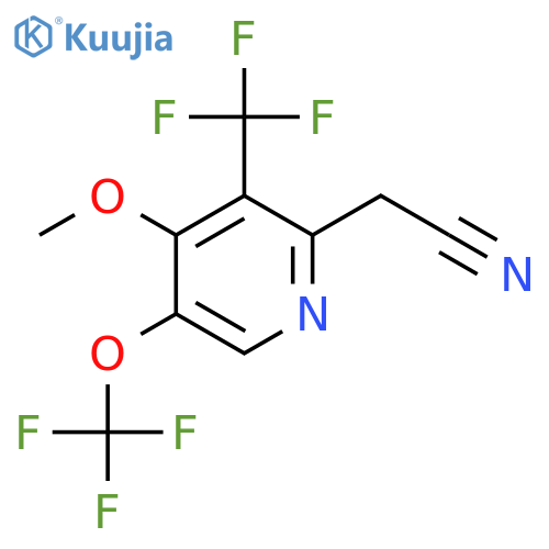 4-Methoxy-5-(trifluoromethoxy)-3-(trifluoromethyl)pyridine-2-acetonitrile structure
