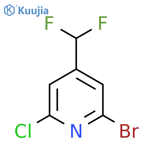 2-Bromo-6-chloro-4-(difluoromethyl)pyridine structure