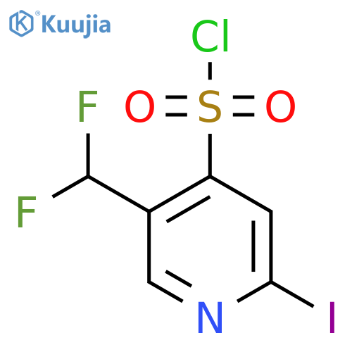5-(Difluoromethyl)-2-iodopyridine-4-sulfonyl chloride structure