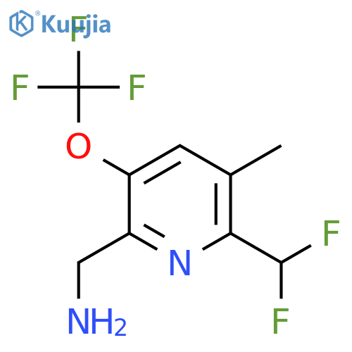2-(Aminomethyl)-6-(difluoromethyl)-5-methyl-3-(trifluoromethoxy)pyridine structure