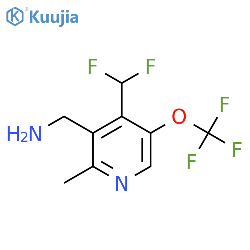 3-(Aminomethyl)-4-(difluoromethyl)-2-methyl-5-(trifluoromethoxy)pyridine structure