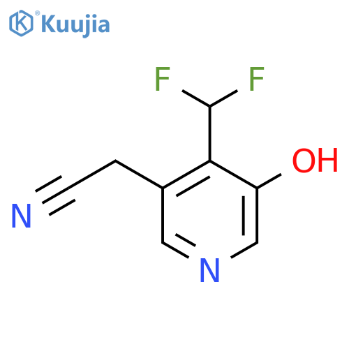4-(Difluoromethyl)-3-hydroxypyridine-5-acetonitrile structure