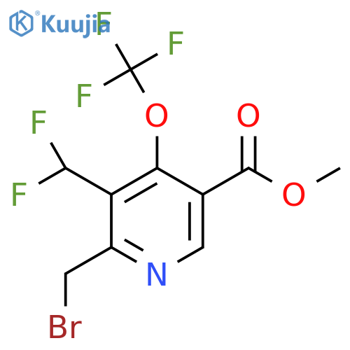 Methyl 2-(bromomethyl)-3-(difluoromethyl)-4-(trifluoromethoxy)pyridine-5-carboxylate structure