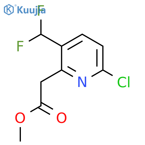 Methyl 6-chloro-3-(difluoromethyl)pyridine-2-acetate structure