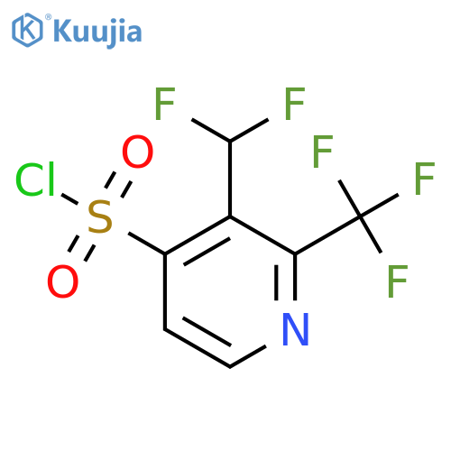 3-(Difluoromethyl)-2-(trifluoromethyl)pyridine-4-sulfonyl chloride structure