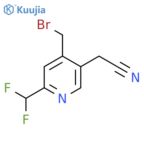 4-(Bromomethyl)-2-(difluoromethyl)pyridine-5-acetonitrile structure