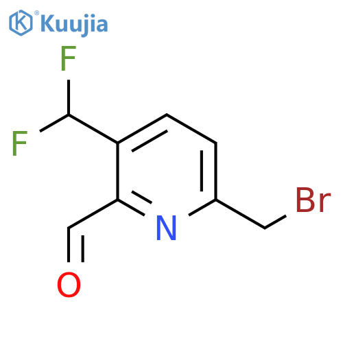 6-(Bromomethyl)-3-(difluoromethyl)pyridine-2-carboxaldehyde structure