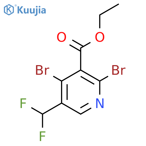 Ethyl 2,4-dibromo-5-(difluoromethyl)pyridine-3-carboxylate structure