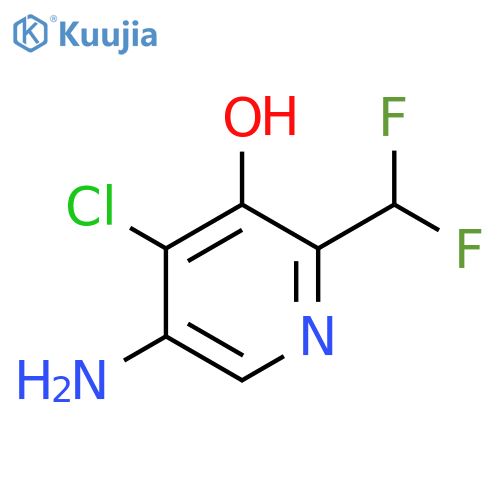 5-Amino-4-chloro-2-(difluoromethyl)-3-hydroxypyridine structure
