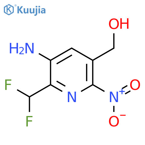 3-Amino-2-(difluoromethyl)-6-nitropyridine-5-methanol structure