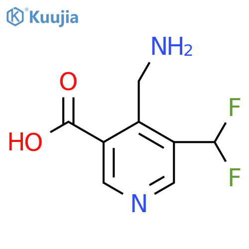 4-(Aminomethyl)-3-(difluoromethyl)pyridine-5-carboxylic acid structure
