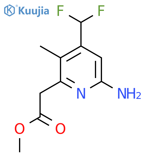 Methyl 6-amino-4-(difluoromethyl)-3-methylpyridine-2-acetate structure