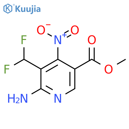 Methyl 2-amino-3-(difluoromethyl)-4-nitropyridine-5-carboxylate structure