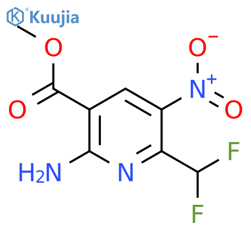 Methyl 2-amino-6-(difluoromethyl)-5-nitropyridine-3-carboxylate structure