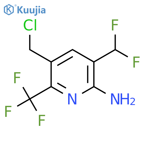 2-Amino-5-(chloromethyl)-3-(difluoromethyl)-6-(trifluoromethyl)pyridine structure