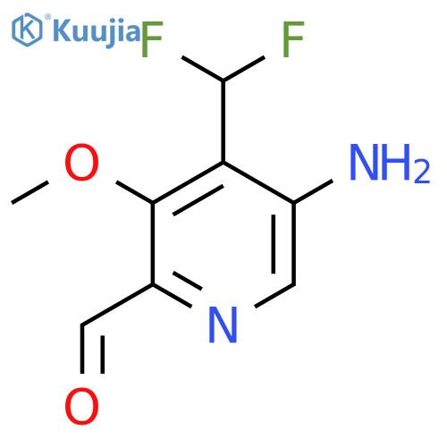 5-Amino-4-(difluoromethyl)-3-methoxypyridine-2-carboxaldehyde structure