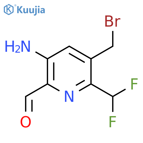 3-Amino-5-(bromomethyl)-6-(difluoromethyl)pyridine-2-carboxaldehyde structure
