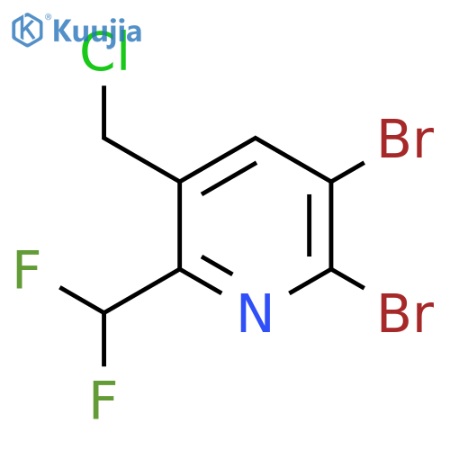 5-(Chloromethyl)-2,3-dibromo-6-(difluoromethyl)pyridine structure