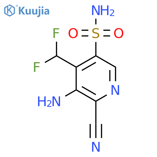3-Amino-2-cyano-4-(difluoromethyl)pyridine-5-sulfonamide structure
