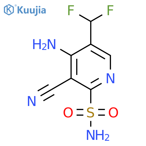 4-Amino-3-cyano-5-(difluoromethyl)pyridine-2-sulfonamide structure