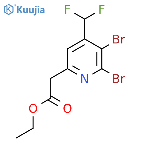 Ethyl 2,3-dibromo-4-(difluoromethyl)pyridine-6-acetate structure