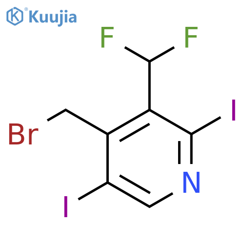 4-(Bromomethyl)-3-(difluoromethyl)-2,5-diiodopyridine structure