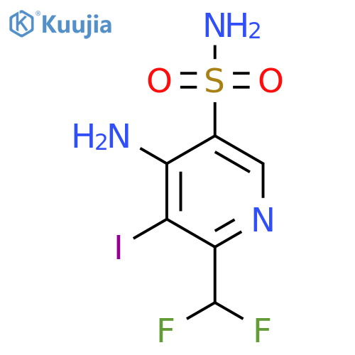 4-Amino-2-(difluoromethyl)-3-iodopyridine-5-sulfonamide structure