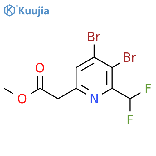 Methyl 3,4-dibromo-2-(difluoromethyl)pyridine-6-acetate structure