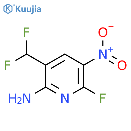 2-Amino-3-(difluoromethyl)-6-fluoro-5-nitropyridine structure